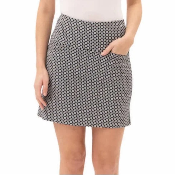S.C.& CO. 360 Tummy Control Skort Size XXL White and Small Black Medallion Print - Picture 13 of 13